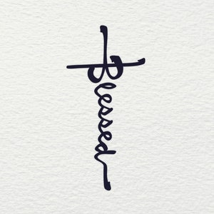 Gesegnetes Kreuz SVG Cut File, Glaube Jesus Christliche religiöse bless Kreuz SVG Clipart Dateien Cricut Cut Datei Silhouette Vektor Shirt Hassified
