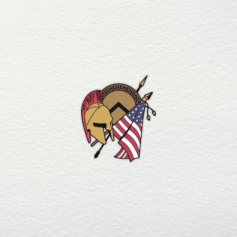 Download Spartan Helmet Shield US Flag SVG Patriot SVG Molon Labe ...
