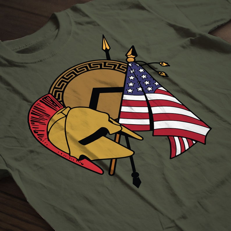 Download Spartan Helmet Shield US Flag SVG Patriot SVG Molon Labe ...