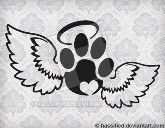 Download Pet Print with Wings printable vector svg art | Etsy