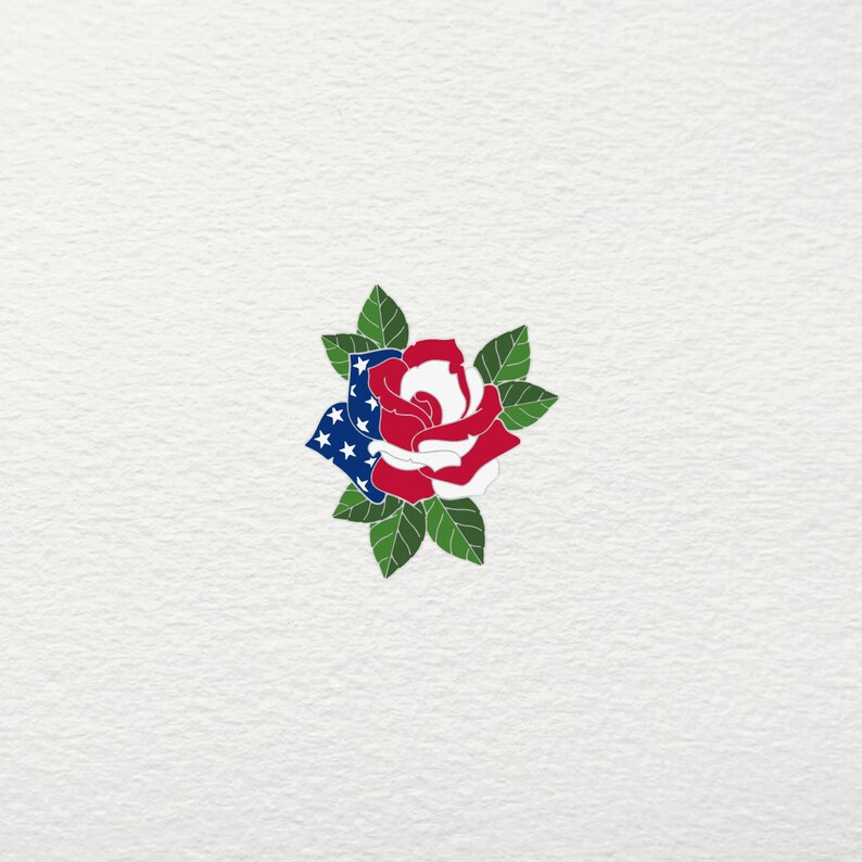 American Flag Rose SVG Patriotic Rose Flag SVG American Flag Etsy