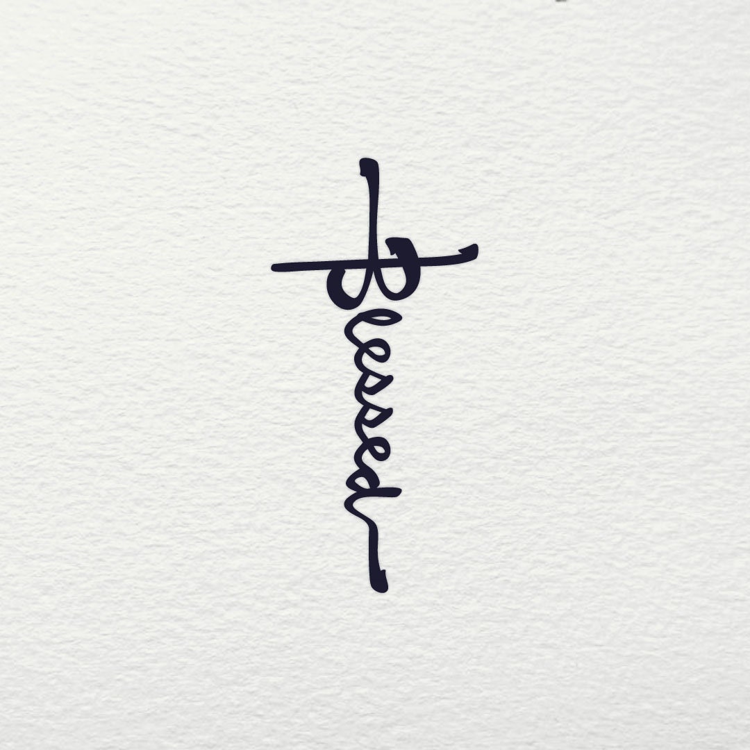 Blessed Cross svg Blessed Jesus Christian Religious Bless Etsy