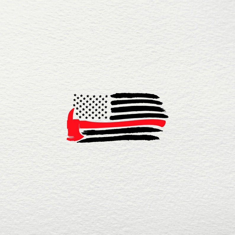 Download Firefighter Flag svg cut files Fireman cricut files fire ...