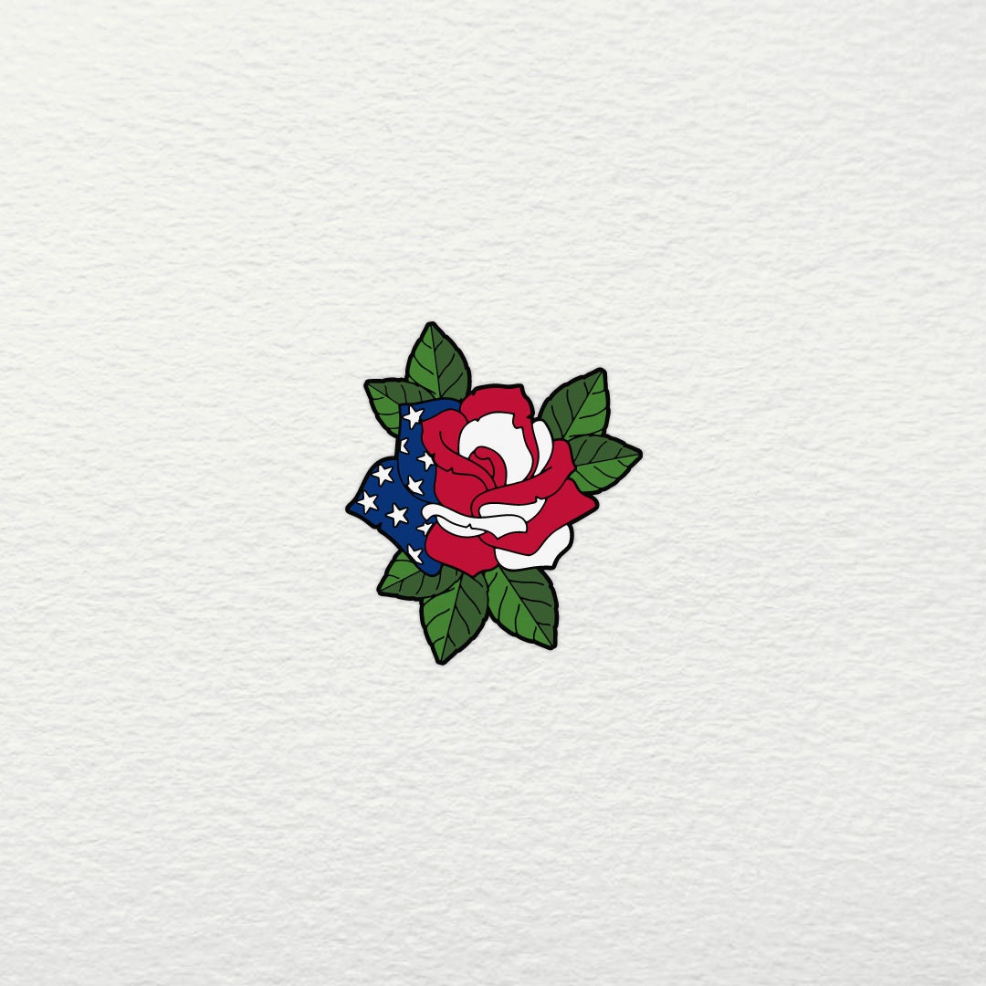 American Flag Rose SVG Patriotic Rose Flag SVG American Flag Etsy