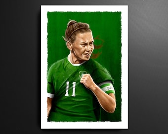 Impresión de fútbol del equipo nacional femenino de Irlanda Katie McCabe