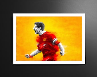 Steven Gerrard Liverpool Premier League Football Print