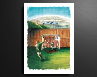 Republic of Ireland Aviva Stadium Garden Goals Football Print