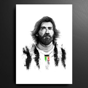Andrea Pirlo Juventus Serie A Italian Football Print