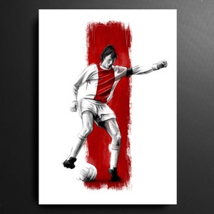 Johan Cruyff Ajax Football Print