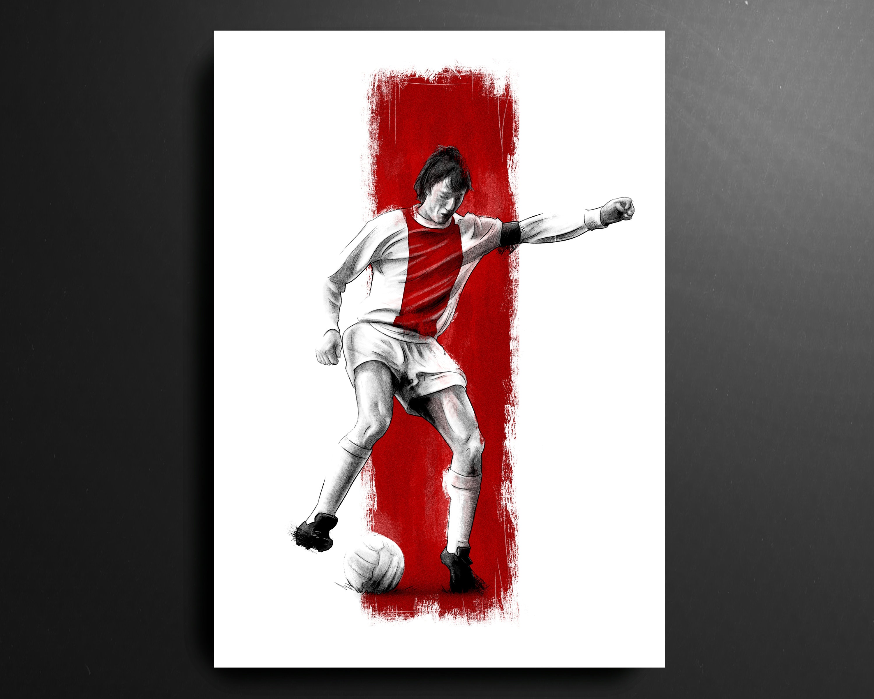 Johan Cruyff Ajax Football Print - Etsy