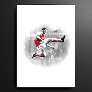 Dennis Bergkamp Arsenal Invincibles Gunners Premier League Football Print