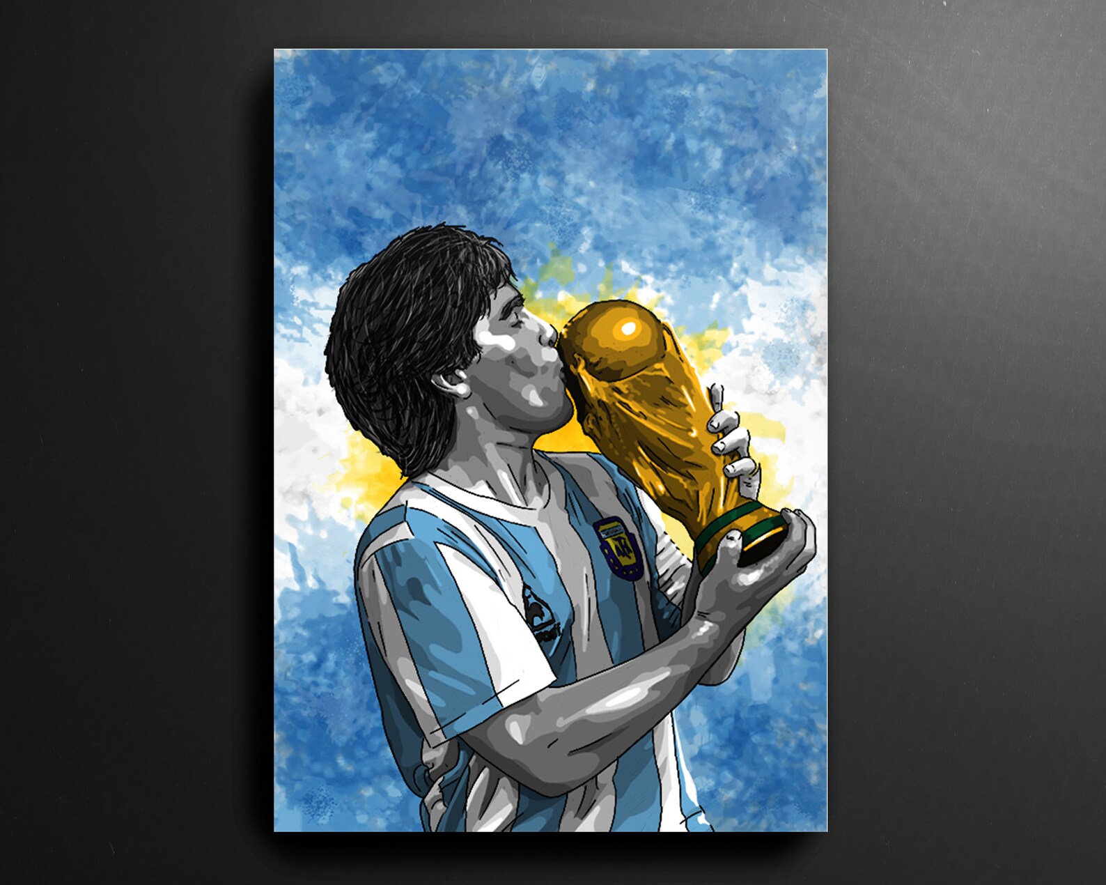 Diego Maradona Copa Mundial de Fútbol Argentina 1986 Impresión - Etsy