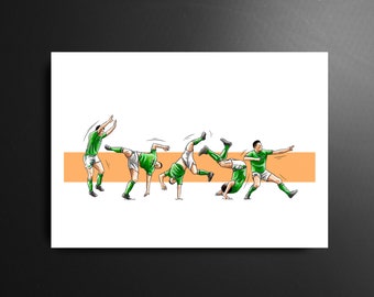 Robbie Keane Ireland Football Print