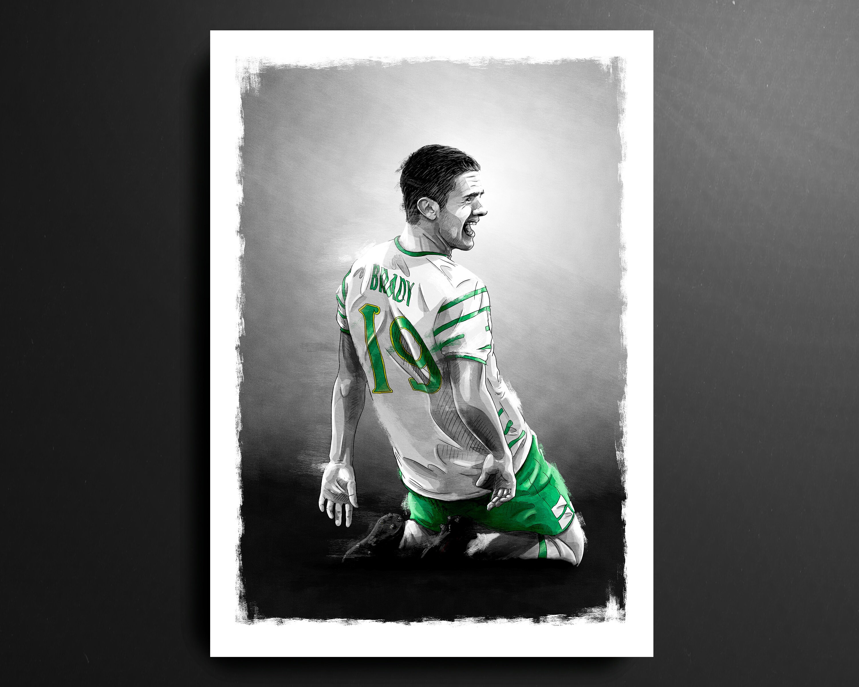 Robbie Brady Republic of Ireland Euro 2016 Football Print - Etsy