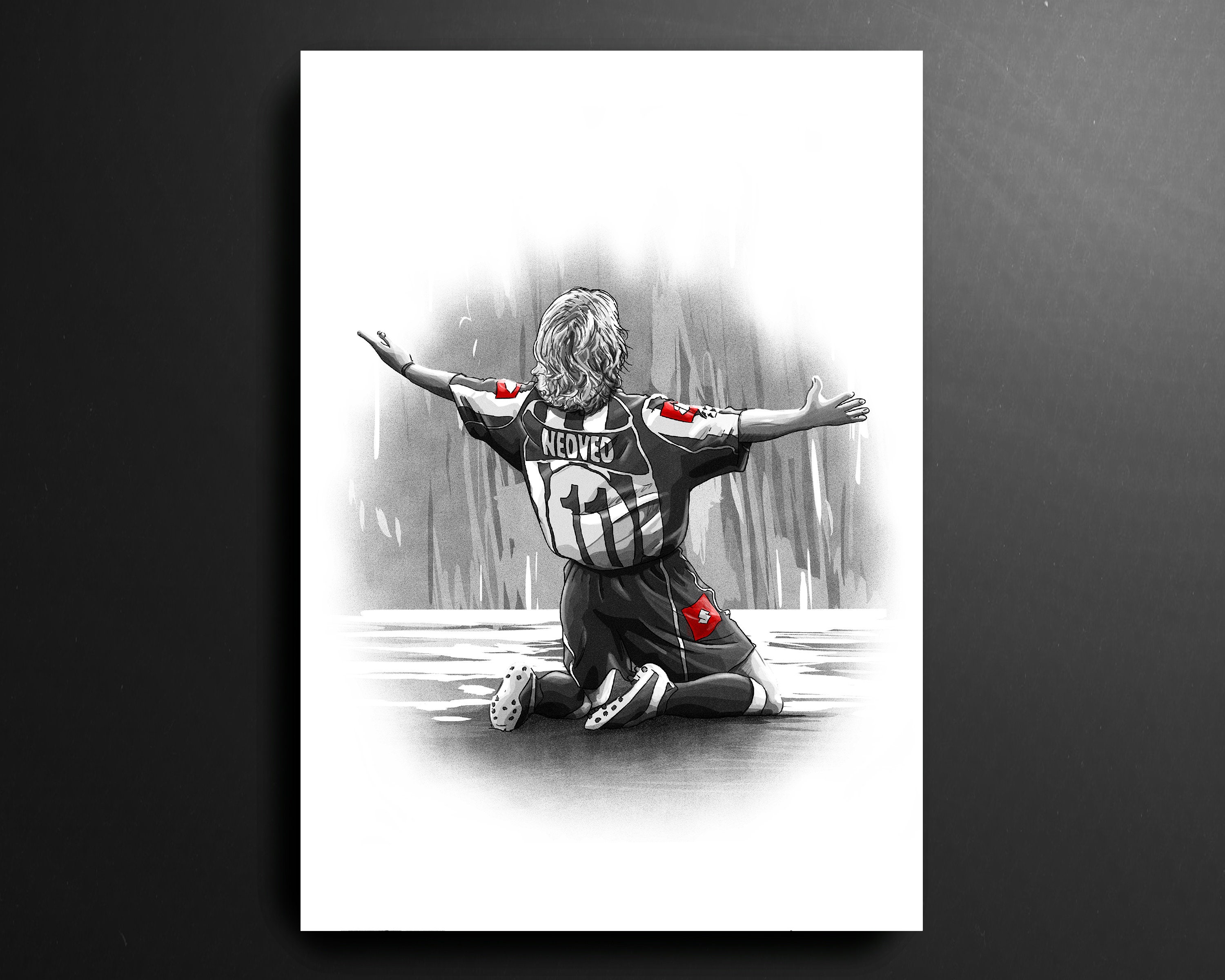 Pavel Nedved Juventus Serie A Football Print - Etsy