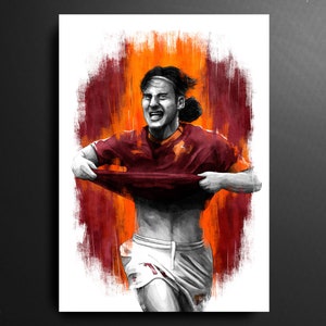Francesco Totti AS Roma Serie A 2001 scudetto Football Print