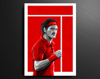 Roger Federer Switzerland Tennis Print