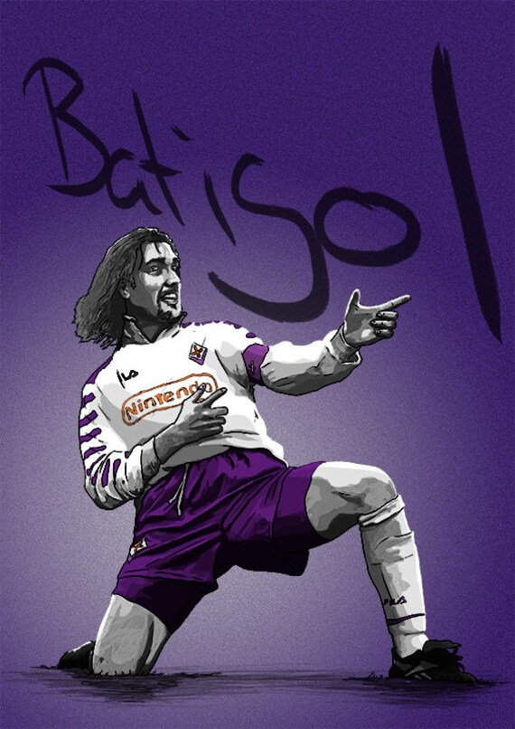 Gabriel Batigol Batistuta Fiorentina Seria A Football Print Etsy Gabriel Batigol Batistuta Fiorentina Seria A Football Print Etsy