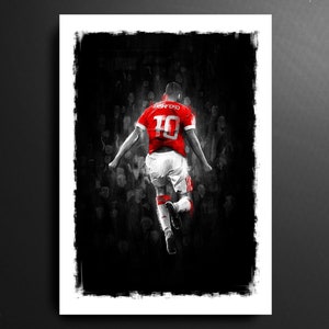 Marcus Rashford Manchester United Premier League Football Print