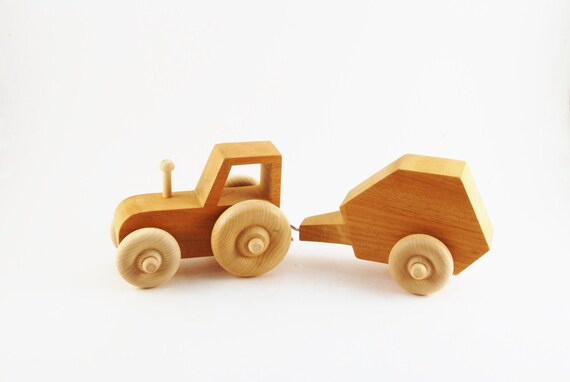 wooden toy tractor