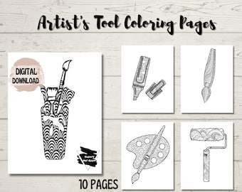 Artist Tools Mandala Colouring Book | Adult Activity & Mindfulness | Self Care | Mental Health Self Kindness Anxiety | Luxury