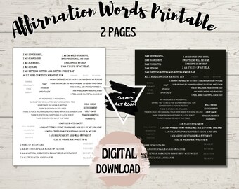Affirmation Art Journal Words, Junk Journaling Words, Journal Prompts, Junk Journal, Definition, Mixed Media, Art Ephemera, Printable Quotes