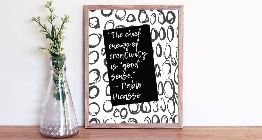 Motivational Wall Artpablo Picasso Art Quote Printable Art - Etsy