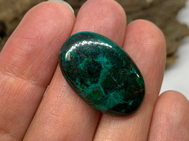 Chrysocolla cabochon Peru 26x17x5mm