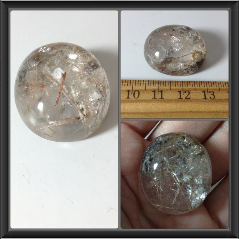 Quartz cabochon with inclusion 29x25x13mm