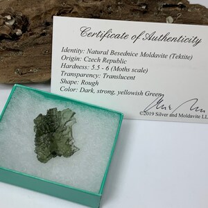 Czech Besednice 2.54g Besednice Moldavite Besednice from Jezkovna village image 7