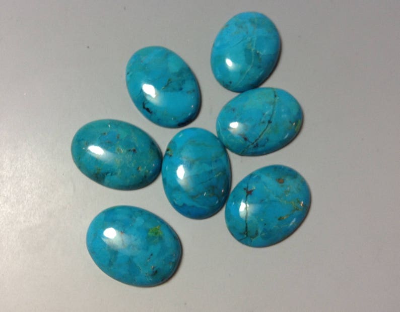 Reconstructed Turquoise cabochon 15x20mm | Etsy