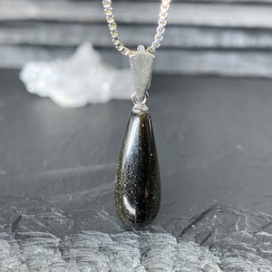 Gold Obsidian Pendant | Obsidian Gemstone Pendant