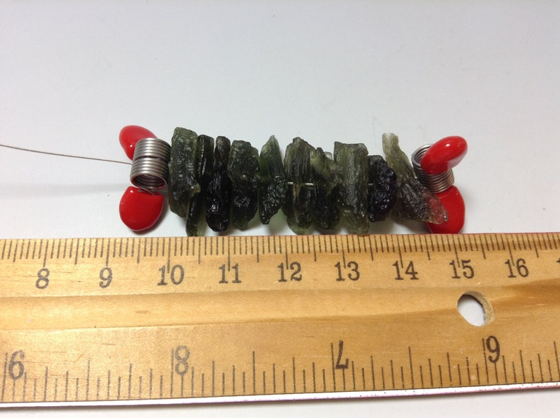 4 pieces Genuine Czech Moldavite beads