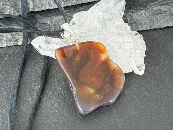 Fire Agate Pendant Etsy Canada