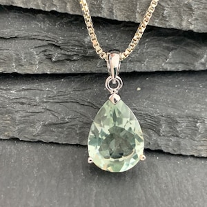 Prasiolite Sterling Silver pendant - August birthstone