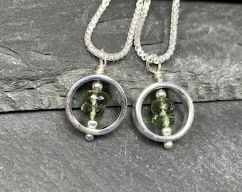 Dainty Moldavite Necklace - Czech Moldavite necklace/ pendant