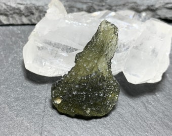 MOLDAVITE - 1.88gr - Raw Moldavite Crystal, Genuine Moldavite Tektite, Czech Powerful Moldavite