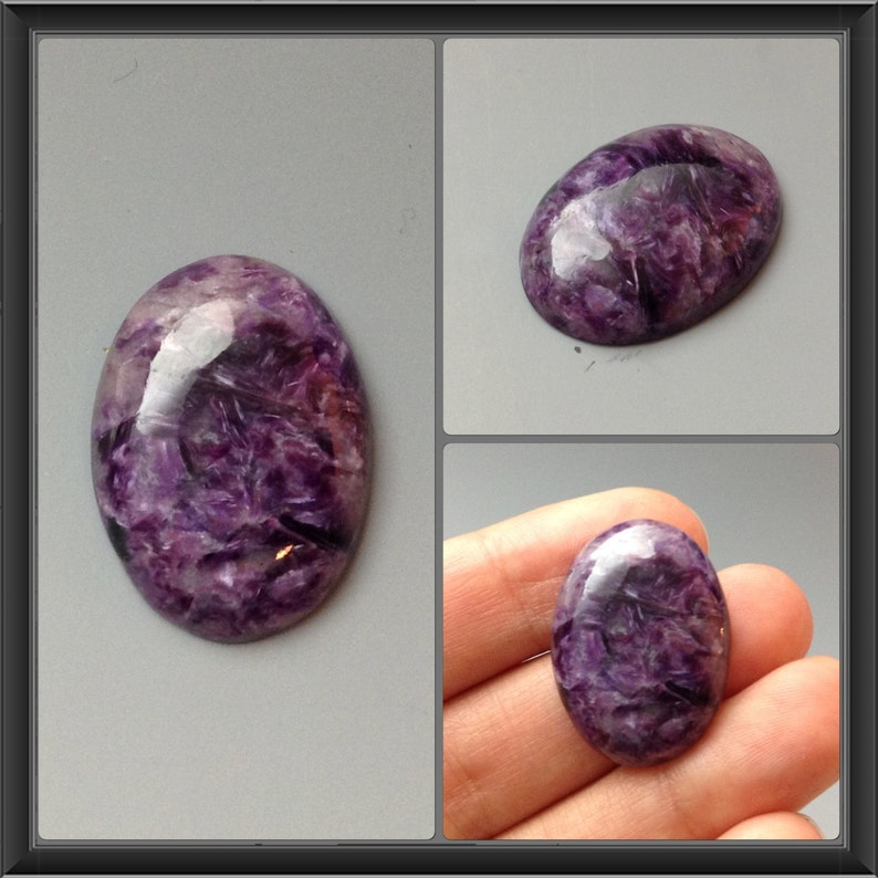 Charoite cabochon 26x19x5mm