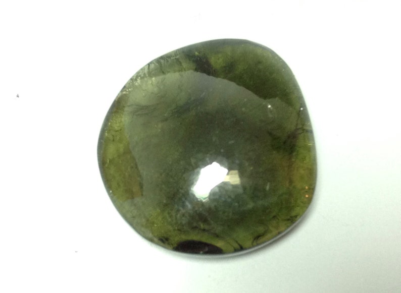 Moldavite cabochon 21x20x7mm