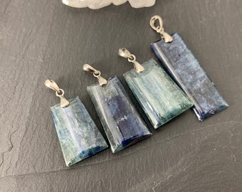 Blue Kyanite Pendant: Natural September Birthstone Jewelry