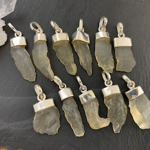 Libyan Desert Glass Pendant: Gold Tektite Crystal