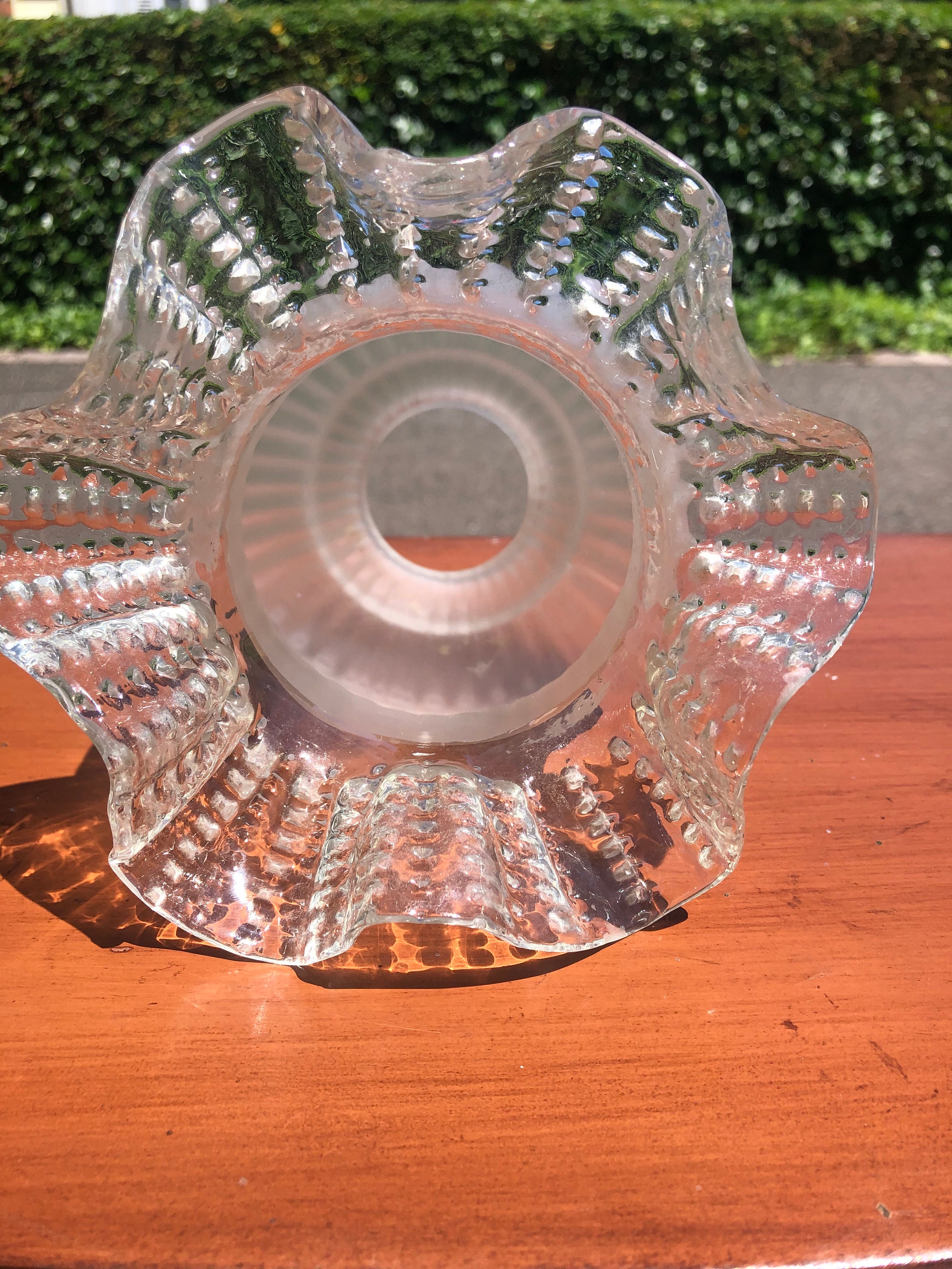 Frosted & Clear Tulip Glass Shade / Vintage Victorian Style Etsy