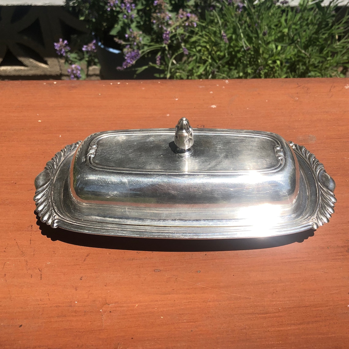 Oneida Silversmiths Silver Plated Butter Dish 2 Piece Etsy