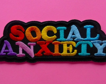 SOCIAL ANXIETY PATCH - Depression Warrior Natural Anti Depressant End Mental Health Stigma Panic Attacks Nervous Dizzy Disorder Calm Power