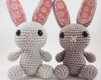 Amigurumi Bunny Crochet Pattern - US Version- Make Your Own Rabbit - Instant PDF Download.