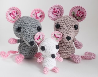 Amigurumi Mouse Crochet Pattern - UK Version - Instant PDF Download - Make Your Own Mouse Tutorial