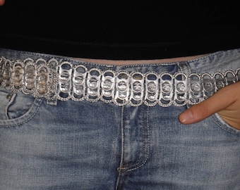 Belt made from recycled can capsules