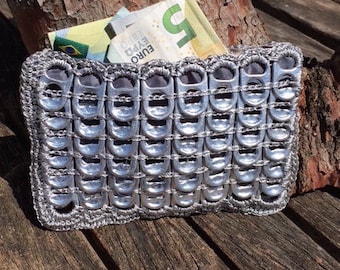 Wallet made from recycled can tabs