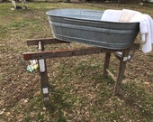 Primitive Ladder Wash Tub Stand