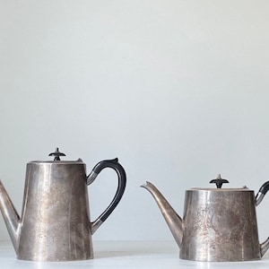 Antique Silver Plate Etched Coffee Pot or Tea Pot for John Wanamaker